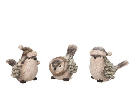 Transpac Assorted Snowbound Bird Figurine 4 in. Discount