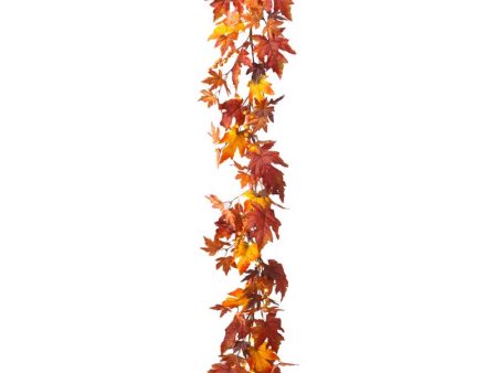 Gerson Warm White Prelit Leaf Garland Harvest Decor For Discount