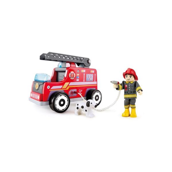 Hape Fire Rescue Team Fire Truck Wood Multicolored 3 pc Sale