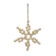 Creative Co-Op White Bead Ornament 1 in. For Sale