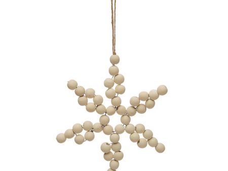 Creative Co-Op White Bead Ornament 1 in. For Sale