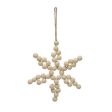 Creative Co-Op White Bead Ornament 1 in. For Sale