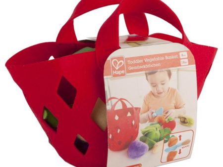 Hape Soft Toy Vegetable Basket Plush Red 8 pc Sale