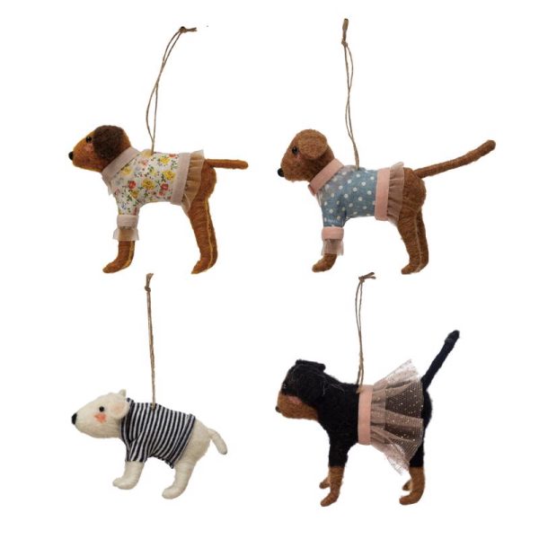 Creative Co-Op Assorted Dog Ornament 3.5 in. Cheap