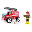 Hape Fire Rescue Team Fire Truck Wood Multicolored 3 pc Sale