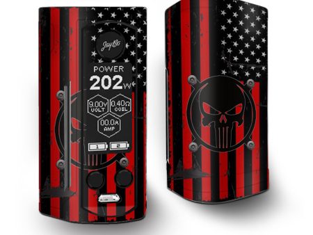 Red American Flag Black Punish Badge Vaporesso Armour Kit Skin Online now