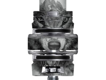 Angry Wolf Growling Mountains Smok TFV8 Big Baby V2 Tank Skin Cheap