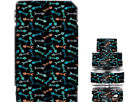 Colored Fishbones Black Background VooPoo Drag Mini Skin Online Hot Sale