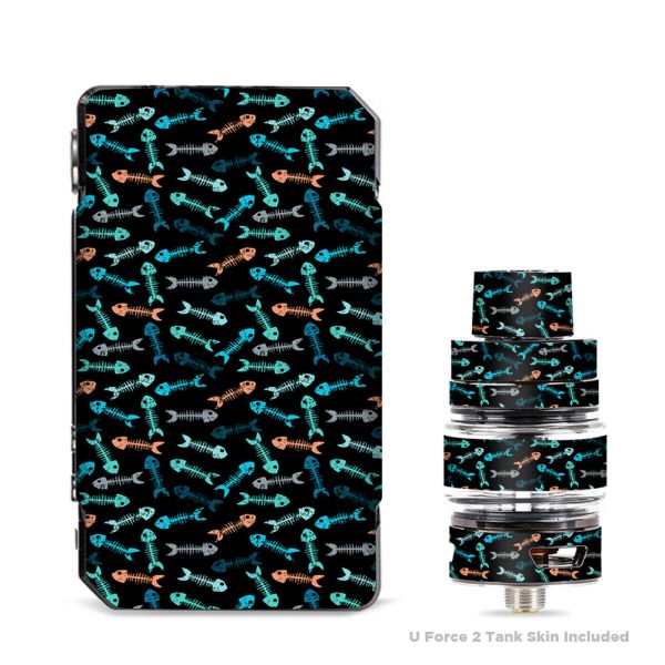 Colored Fishbones Black Background VooPoo Drag Mini Skin Online Hot Sale