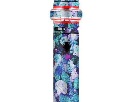 Blue Roses Floral Pattern Smok stick V9 Max Skin Hot on Sale