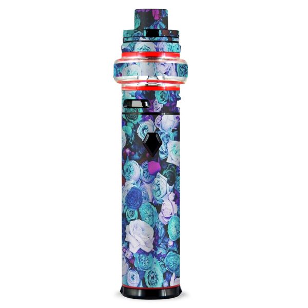 Blue Roses Floral Pattern Smok stick V9 Max Skin Hot on Sale