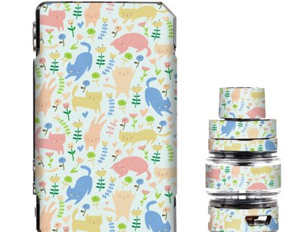 Cats Kittens Playful Flowers VooPoo Drag Mini Skin For Discount