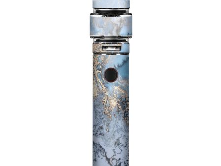 Blue Gold Grey Marble Pattern Clouds  Smok Resa Stick Kit Skin Online now