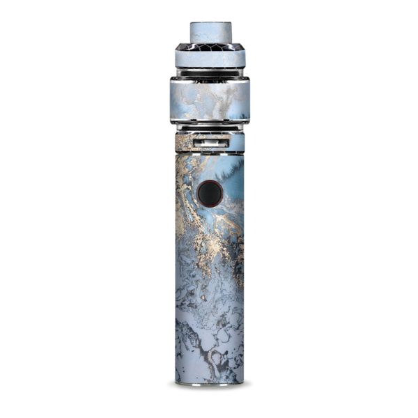 Blue Gold Grey Marble Pattern Clouds  Smok Resa Stick Kit Skin Online now