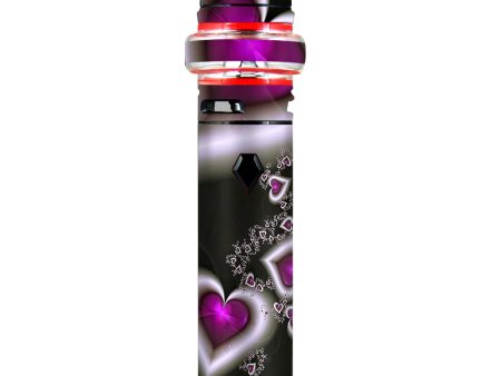 Glowing Hearts Pink White Smok stick V9 Max Skin Online