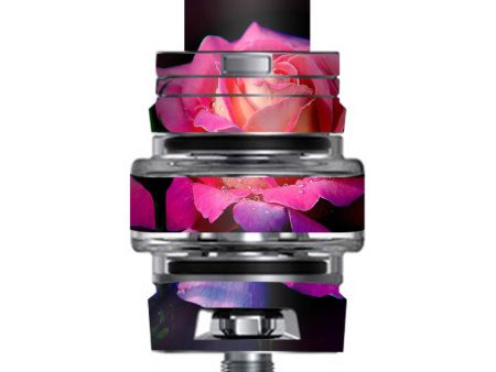 Beautiful Rose Flower Pink Purple Smok TFV8 Big Baby V2 Tank Skin Fashion