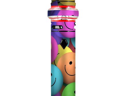 Colorful Smiley Faces Balls Smok stick V9 Max Skin Hot on Sale