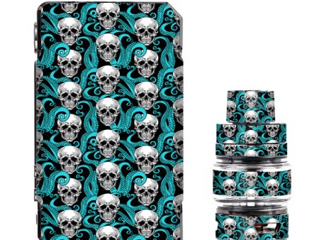 Skull Octopus Teal Black VooPoo Drag Mini Skin Discount