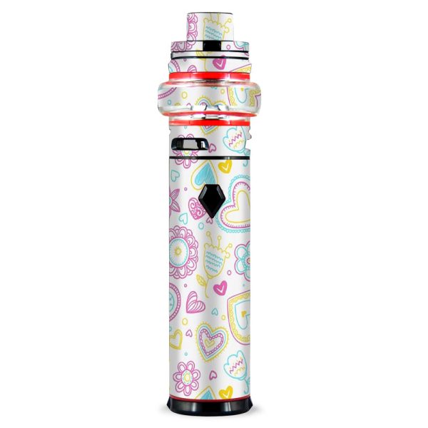 Hearts Doodles Shape Design Smok stick V9 Max Skin Cheap