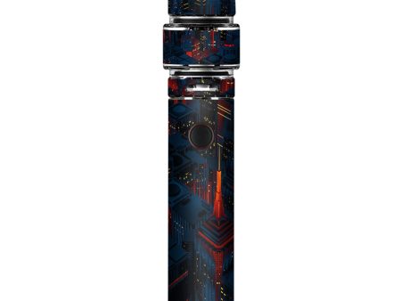 City Glow At Night Skyline View Smok Resa Stick Kit Skin Cheap