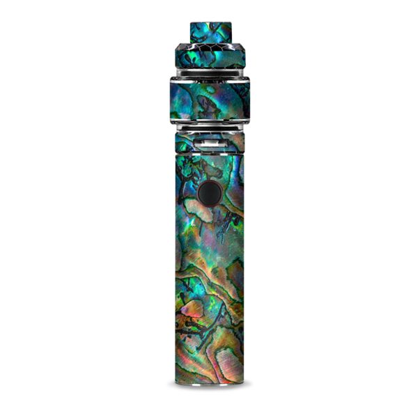 Abalone Shell Swirl Neon Green Opalescent Smok Resa Stick Kit Skin Cheap