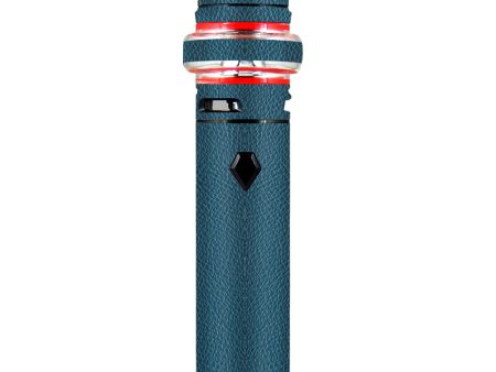 Blue Teal Leather Pattern Look Smok stick V9 Max Skin on Sale