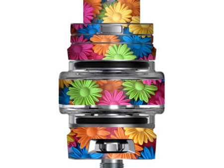 Colorful Wax Daisies Flowers Smok TFV8 Big Baby V2 Tank Skin Supply