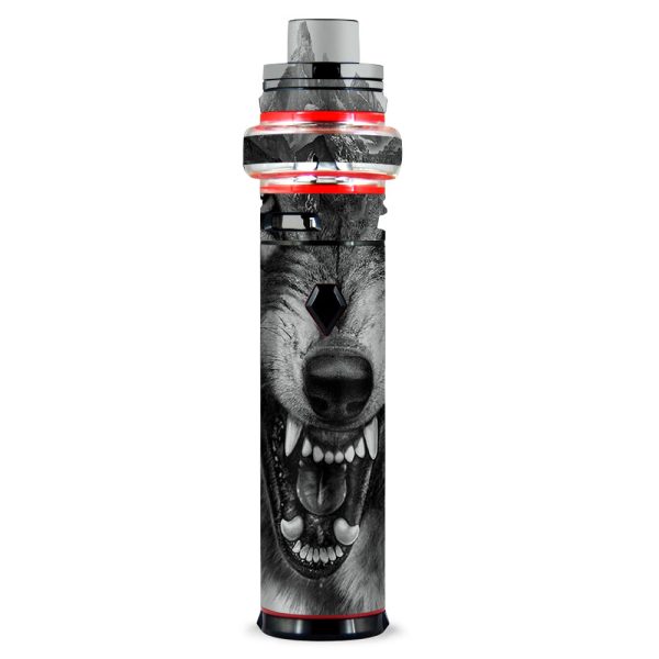 Angry Wolf Growling Mountains Smok stick V9 Max Skin Online