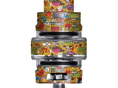 Comic Sticker Slap Cartoon Smok TFV8 Big Baby V2 Tank Skin Supply