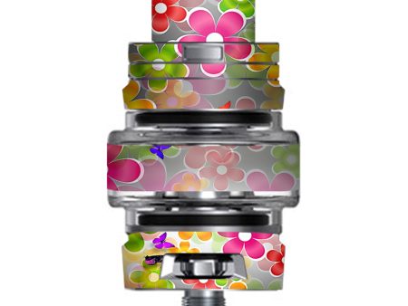 Butterflies And Daisies Flower Smok TFV8 Big Baby V2 Tank Skin Cheap