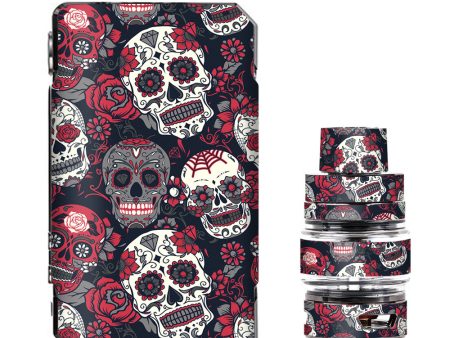 Sugar Skulls Red Black Dia De Los VooPoo Drag Mini Skin For Sale