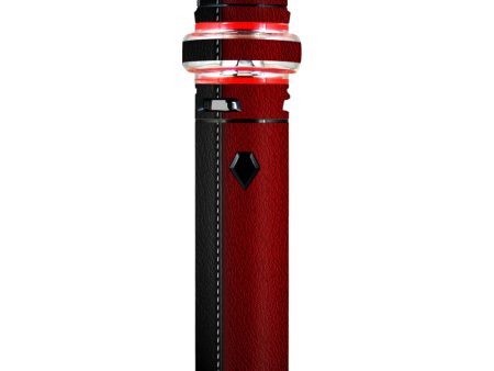 Black And Red Leather Pattern Smok stick V9 Max Skin Hot on Sale