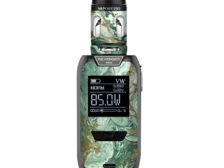 Marble Paint Swirls Green Vaporesso Revenger Mini 85w Skin Fashion